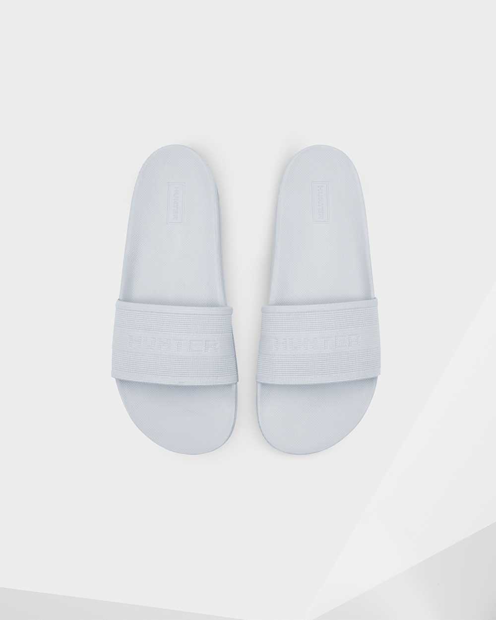 Hunter Women's Original Elastic Slides Grey,GLRC76928